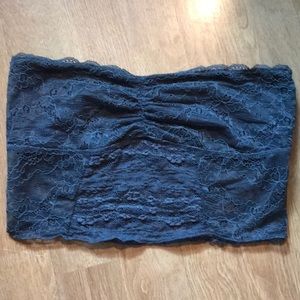 Navy blue free people lace bralette